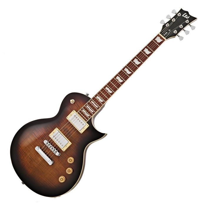 ESP LTD EC-256FM Electric Guitar - Dark Brown Sunburst