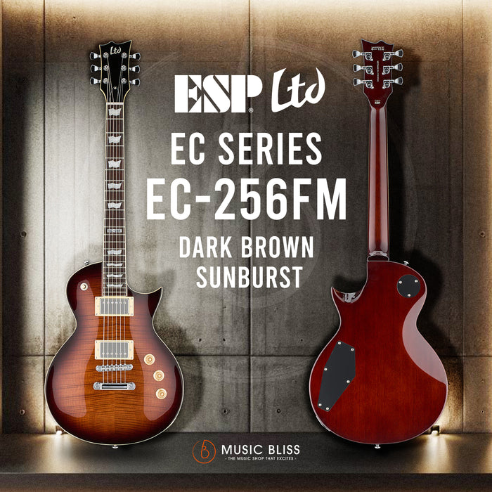 ESP LTD EC-256FM Electric Guitar - Dark Brown Sunburst