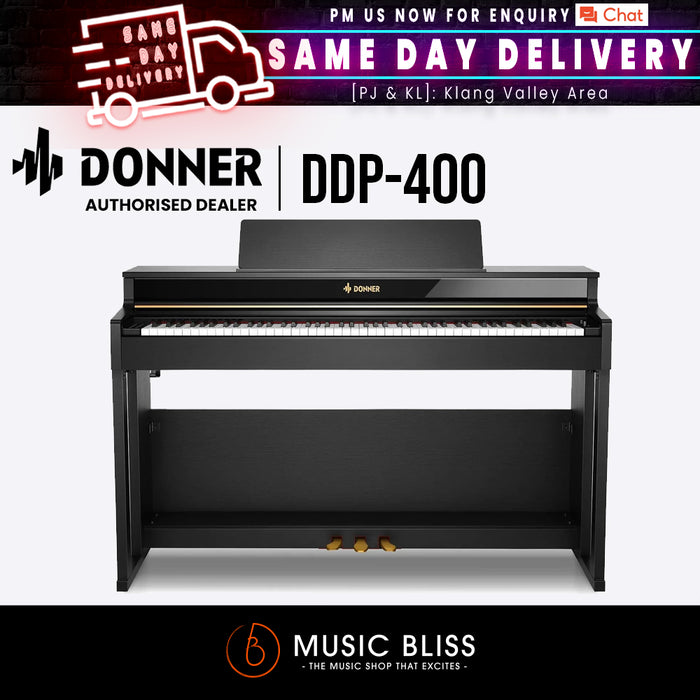 Donner DDP-400 Professional 88-Key Progressive Hammer Action Weighted Upright Digital Piano - Music Bliss Malaysia