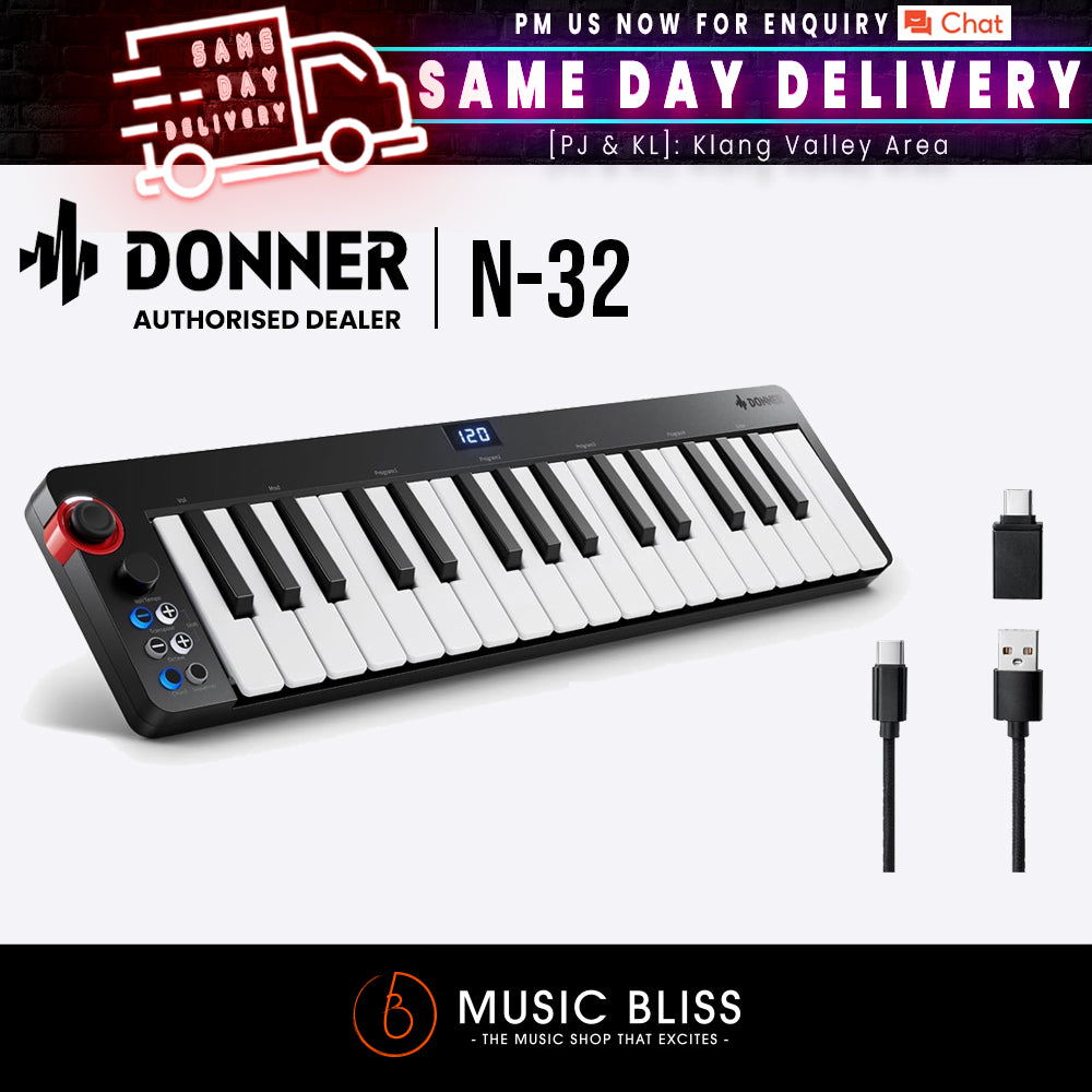 Donner N 32 32 Key MIDI Keyboard Controller Sequencer Music