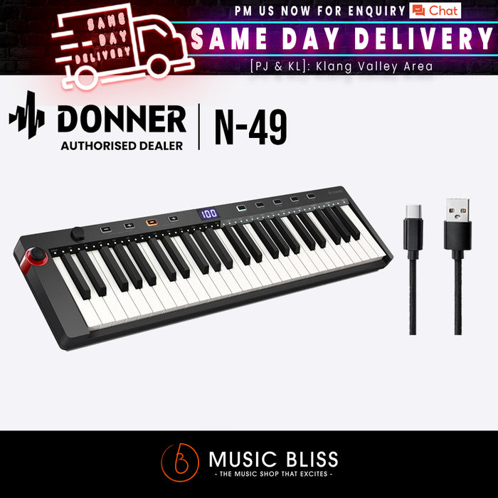Donner N-49 USB Small Portable MIDI Keyboard Controller - Music Bliss Malaysia
