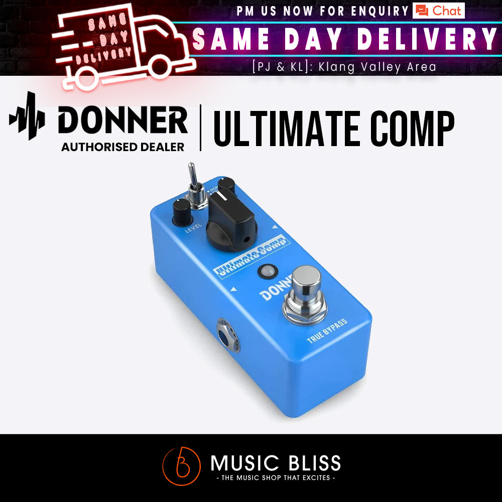 donner compressor pedal ultimate comp Donner Compressor Pedal, Ultimate Comp 2 Modes Compression Effect Pedal  Pure Analog for Electric Guitar and Bass True Bypass
