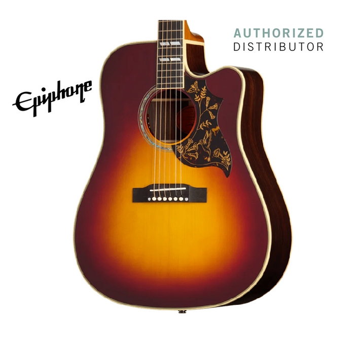 Epiphone Hummingbird Deluxe EC Acoustic-Electric Guitar - Autumn Burst
