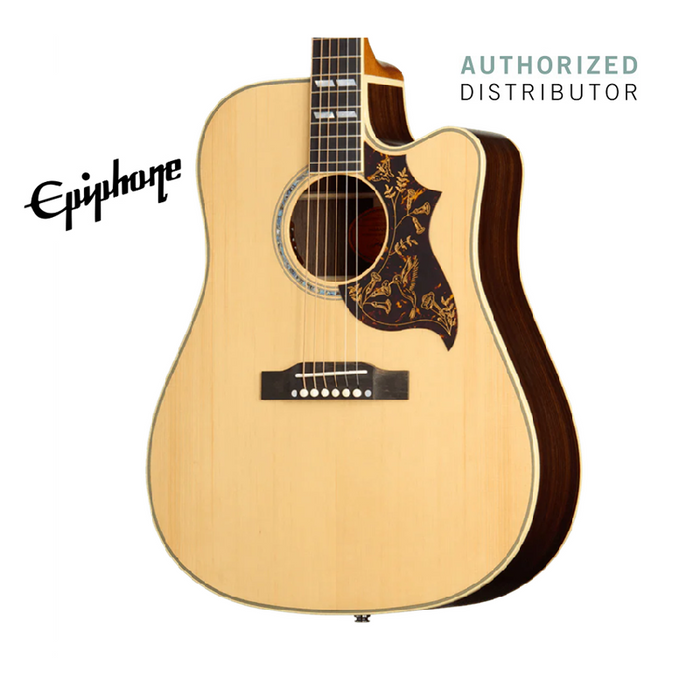 Epiphone Hummingbird Deluxe EC Acoustic-Electric Guitar - Natural