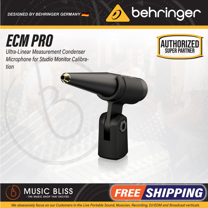 Behringer ECM PRO Ultra-Linear Measurement Condenser Microphone for Studio Monitor Calibration