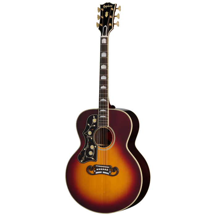 Epiphone Pre-War SJ-200 Rosewood Reissue Left-Handed Acoustic-Electric Guitar - Vintage Sunburst