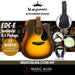 KEPMA EDC-E Dreadnought Acoustic Guitar with K-1 pickup - Sunburst - Music Bliss Malaysia