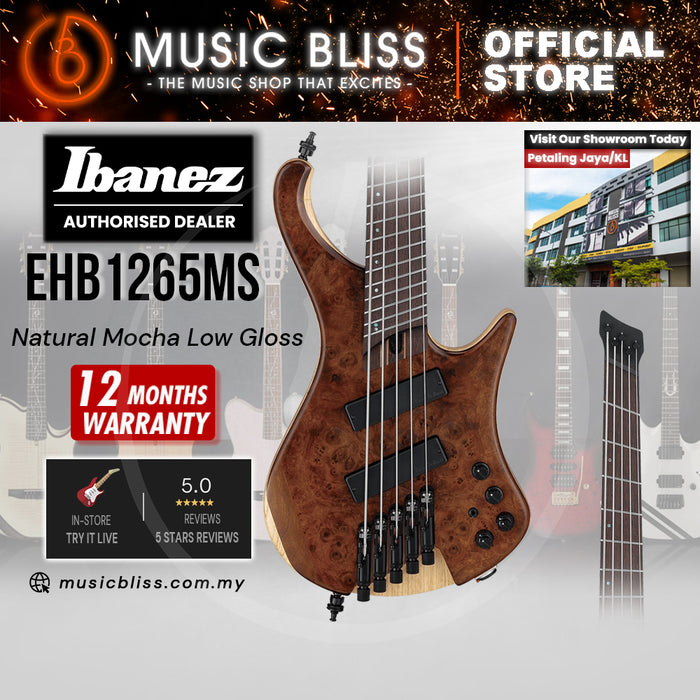 Ibanez Bass Workshop EHB1265MS Electric Bass Bass Guitar - Natural Mocha Low Gloss