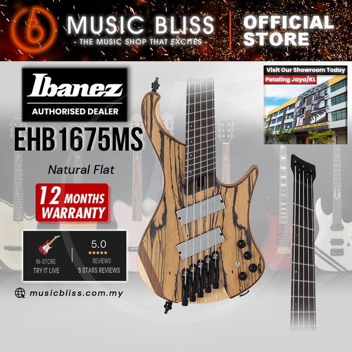 Ibanez Bass Workshop EHB1675MS 5-string Bass Guitar - Natural Flat
