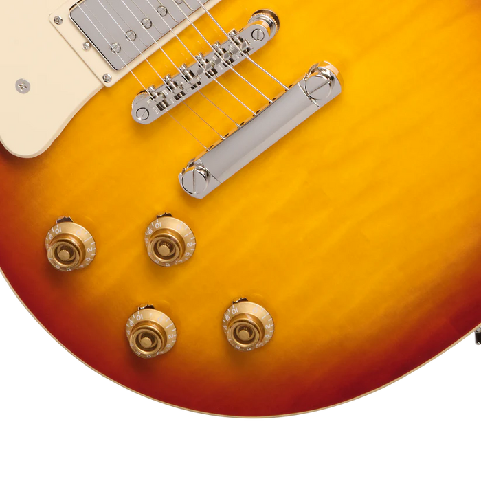 Epiphone Les Paul Standard 50s Figured Left-handed Electric Guitar - Washed Cherry Sunburst