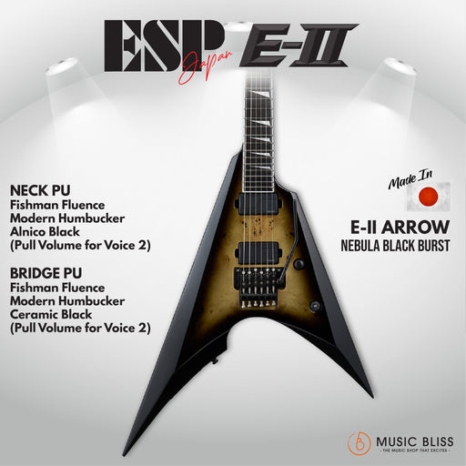 ESP Japan E-II Arrow - Nebula Blackburst [MIJ] - Music Bliss Malaysia