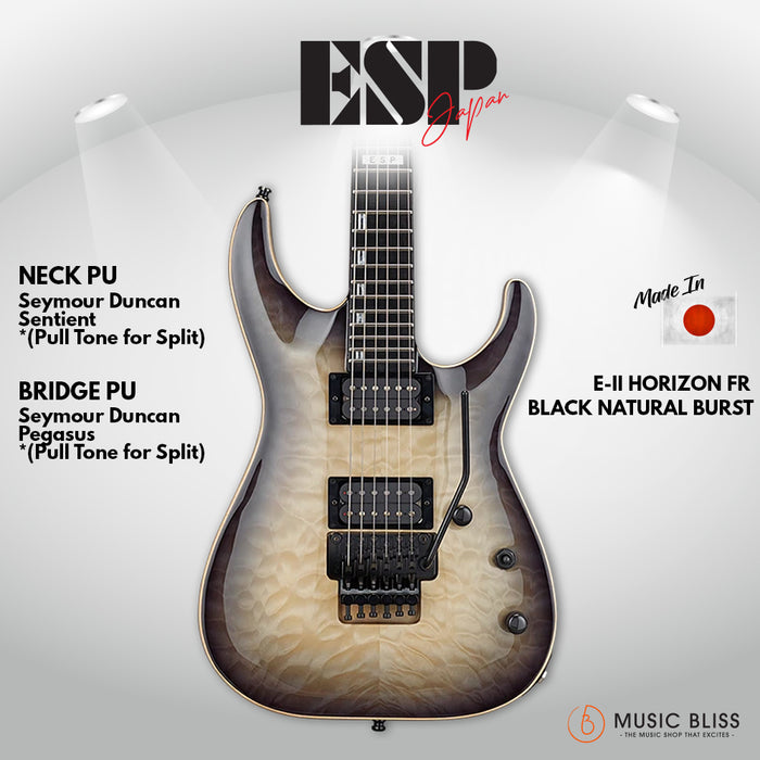 ESP Japan E-II Horizon FR QM - Black Natural Burst [MIJ]