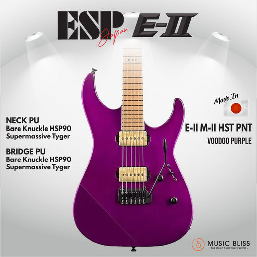ESP Japan E-II M-II HST P Electric Guitar - Voodoo Purple [MIJ] - Music Bliss Malaysia