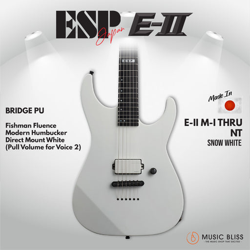 ESP Japan E-II M-I NT Electric Guitar - Snow White [MIJ] - Music Bliss Malaysia