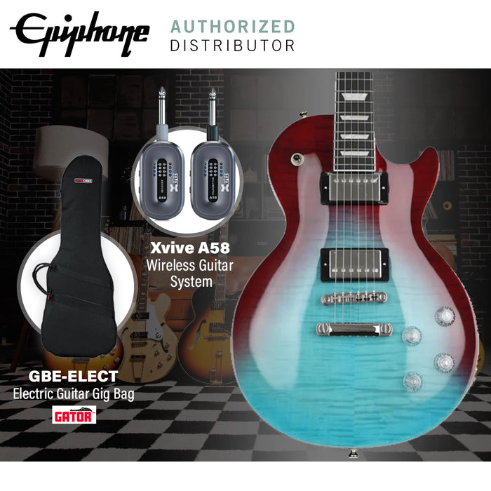 Epiphone Les Paul Modern Figured Electric Guitar - Blueberry Fade