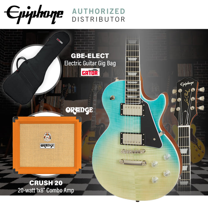 Epiphone Les Paul Modern Figured Electric Guitar - Caribbean Blue Fade