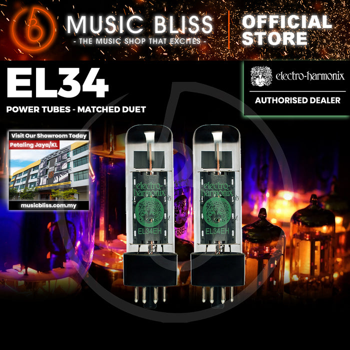 Electro Harmonix EL34 Power Amp Tubes - Matched Pair [2 Tubes]
