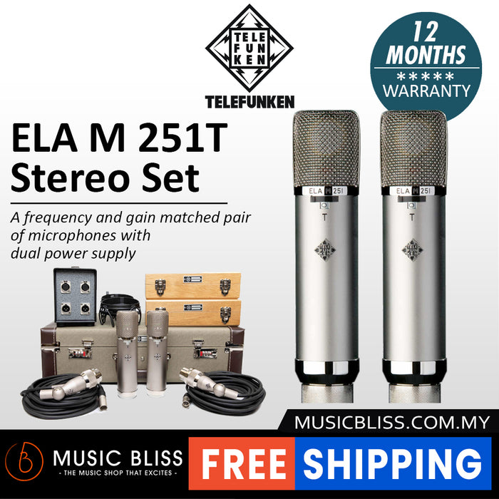 Telefunken ELA M 251T Stereo Set Vacuum Tube Condenser Microphone