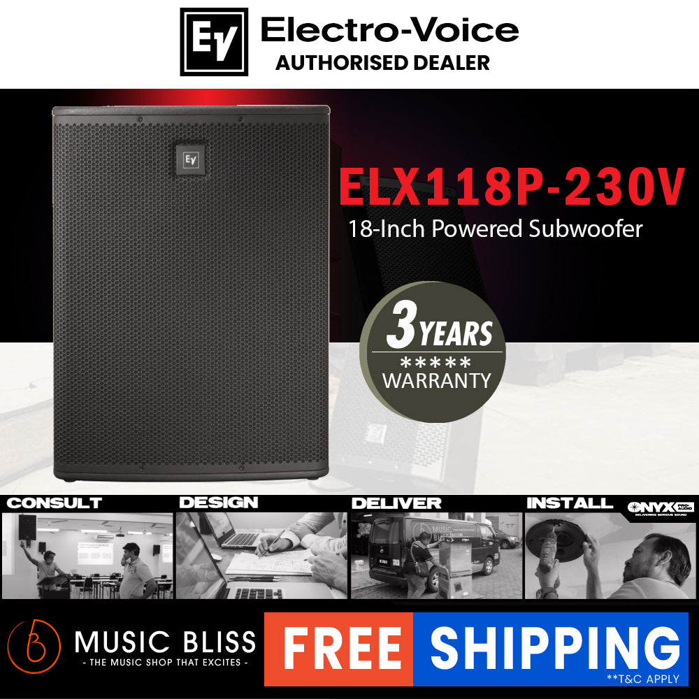 EV Electro-Voice ELX118P 700W 18" Powered Subwoofer (Electro Voice ELX ...