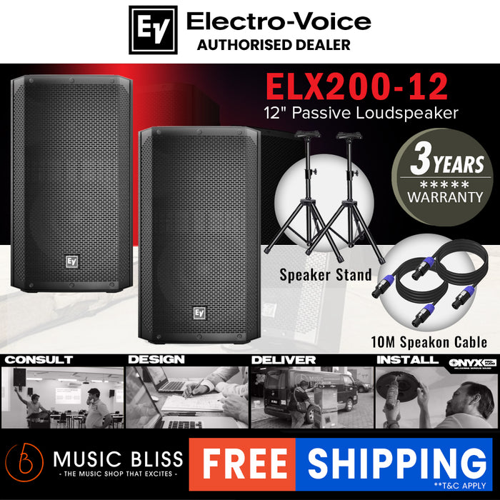 EV Electro-Voice ELX200-12 1200W 12" Passive Speaker