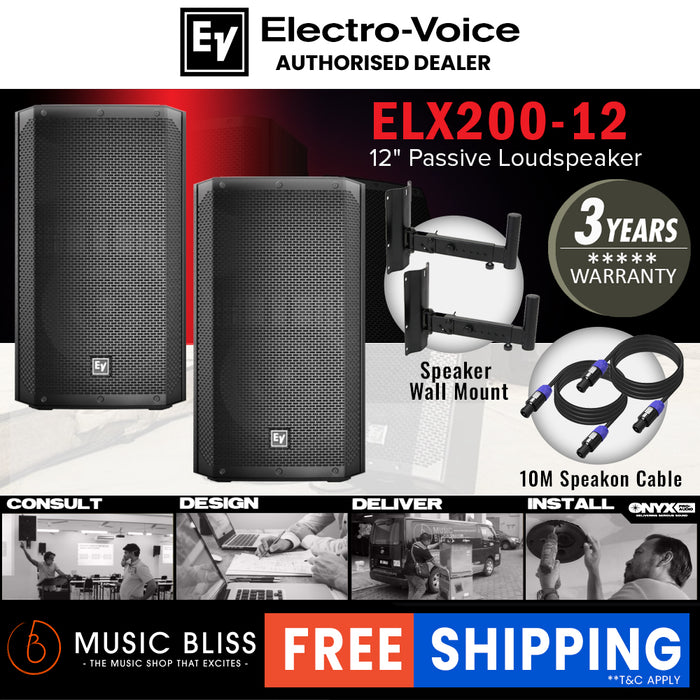 EV Electro-Voice ELX200-12 1200W 12" Passive Speaker