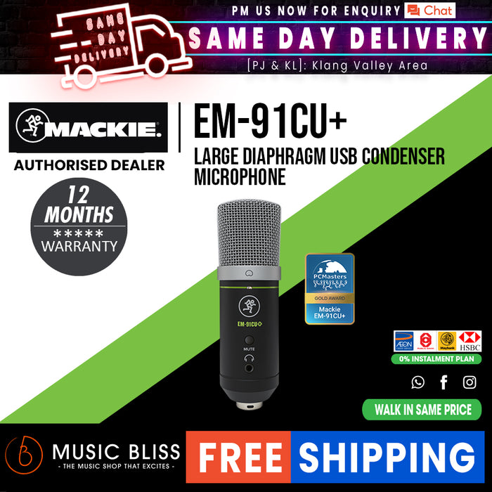 Mackie EM-91CU+ USB Condenser Microphone - Music Bliss Malaysia