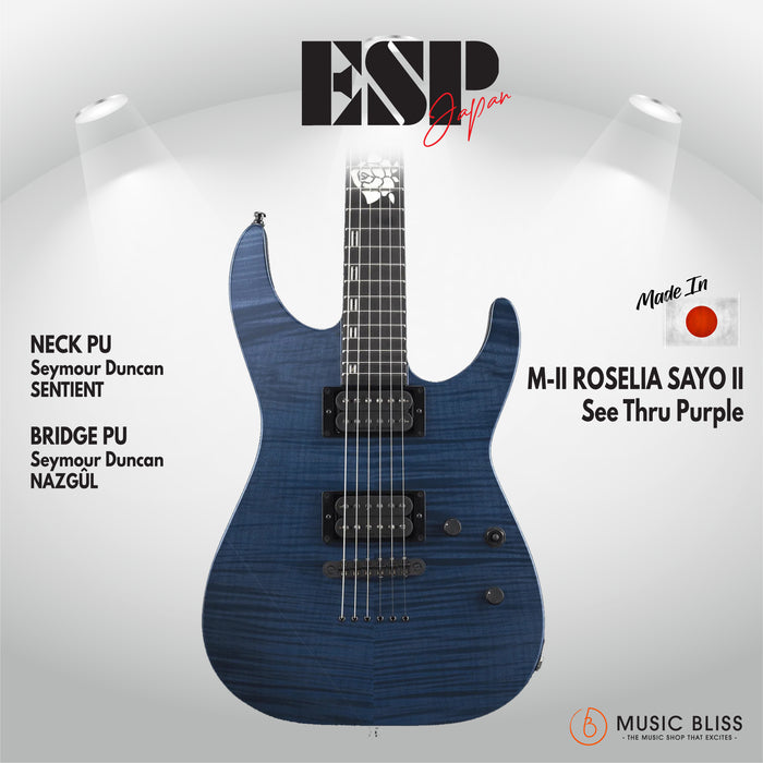 ESP Original M-II ROSELIA SAYO II - See Thru Purple [MIJ - Made in Japan] - Music Bliss Malaysia