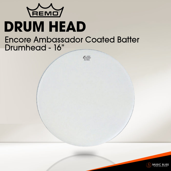 Remo Encore Ambassador Coated Batter Drumhead (Available in sizes 10"-6")