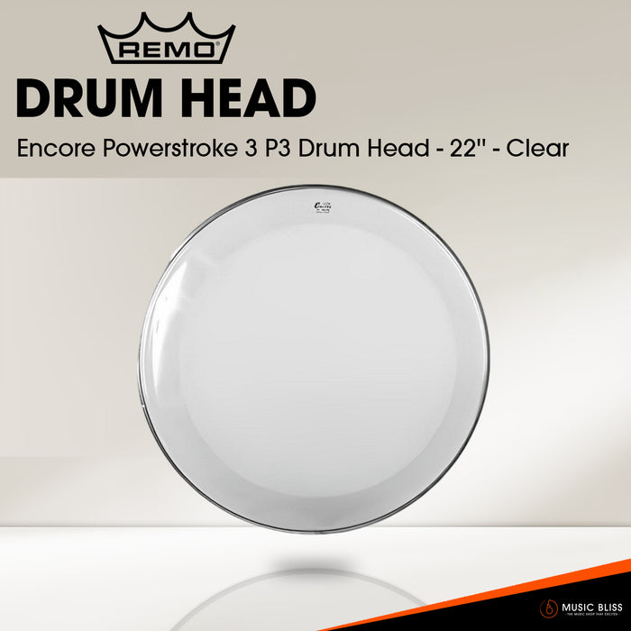 Remo Encore Powerstroke 3 P3 Drum Head - 22'' - Clear