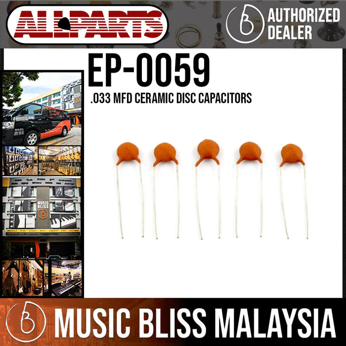 ALLPARTS EP-0059-000 .033mfd Ceramic Disc Capacitors (Pack of 5) - Music Bliss Malaysia