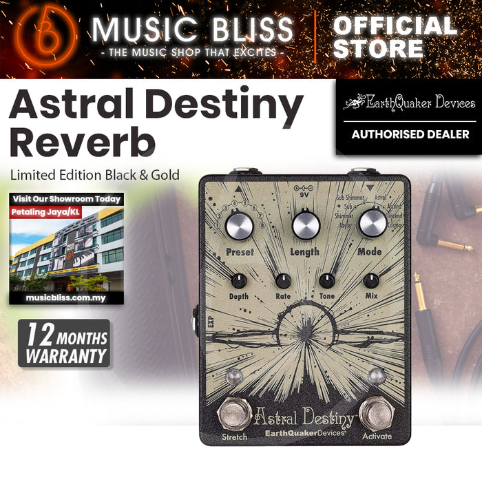 EarthQuaker Astral Destiny Octal Octave Reverberation Odyssey Limited Edition Black & Gold