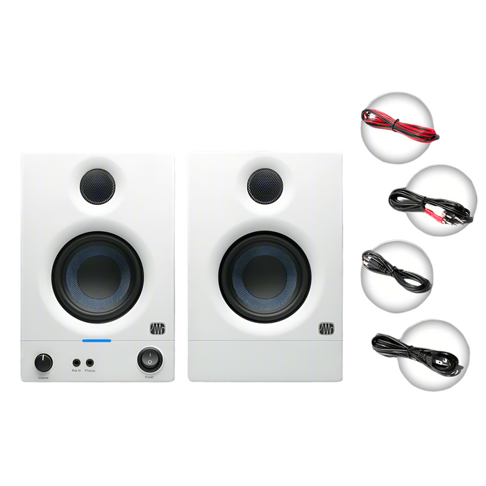 PreSonus Eris 3.5 (2nd Generation) 3.5-inch Powered Studio Monitors White - Pair