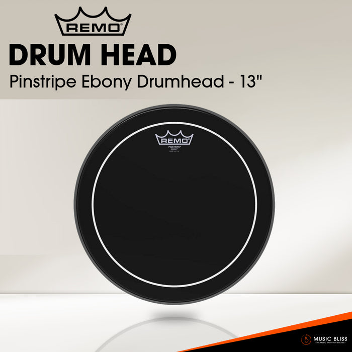 Remo Pinstripe Ebony Drumhead - 13"