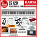 Kawai ES-120 88-key Digital Piano with Speakers - Light Grey - Music Bliss Malaysia