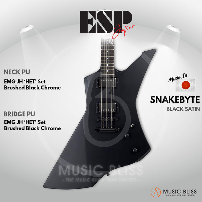 ESP Original JAMES HETFIELD Signature SNAKEBYTE - Black Satin [MIJ - Made in Japan]