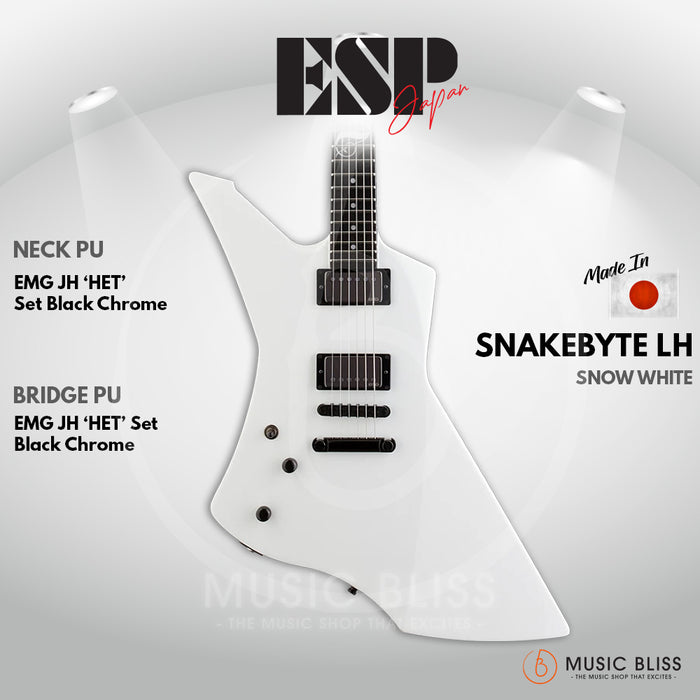 ESP Original JAMES HETFIELD Signature SNAKEBYTE - Snow White - LH [MIJ - Made in Japan]