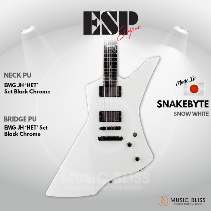 ESP Original JAMES HETFIELD Signature SNAKEBYTE - Snow White [MIJ - Made in Japan]