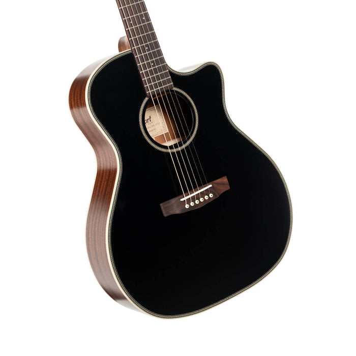 Cort Essence-GA4 Special Acoustic-Electric Guitar (Black Top Semi Gloss)