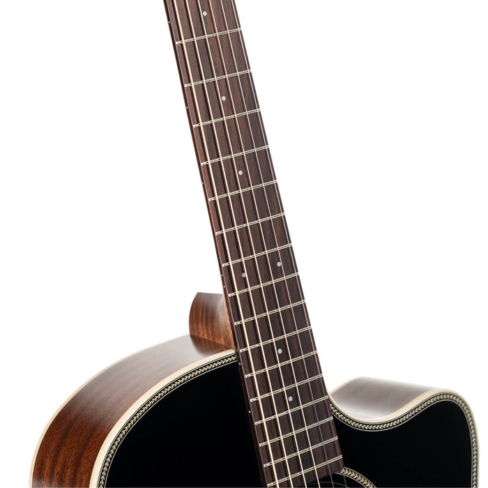 Cort Essence-GA4 Special Acoustic-Electric Guitar (Black Top Semi Gloss)