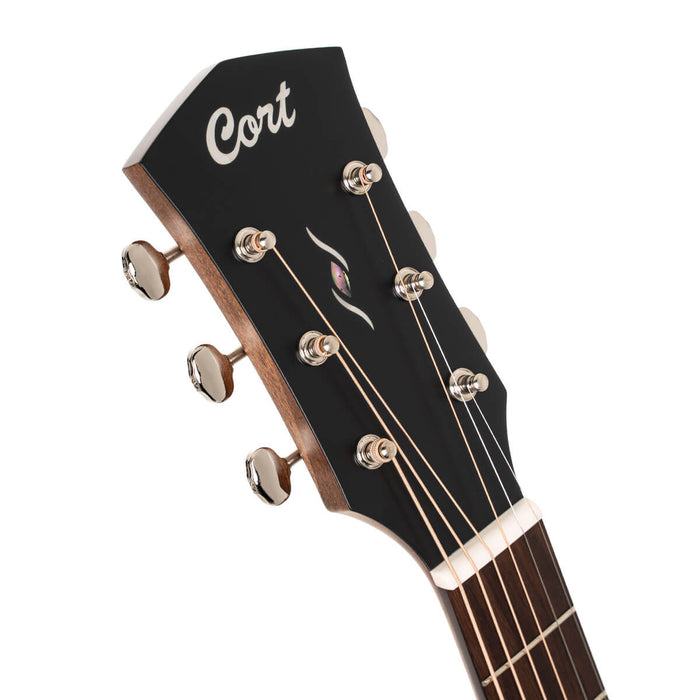 Cort Essence-GA4 Special Acoustic-Electric Guitar (Black Top Semi Gloss)