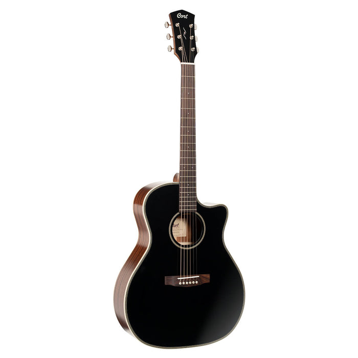 Cort Essence-GA4 Special Acoustic-Electric Guitar (Black Top Semi Gloss)
