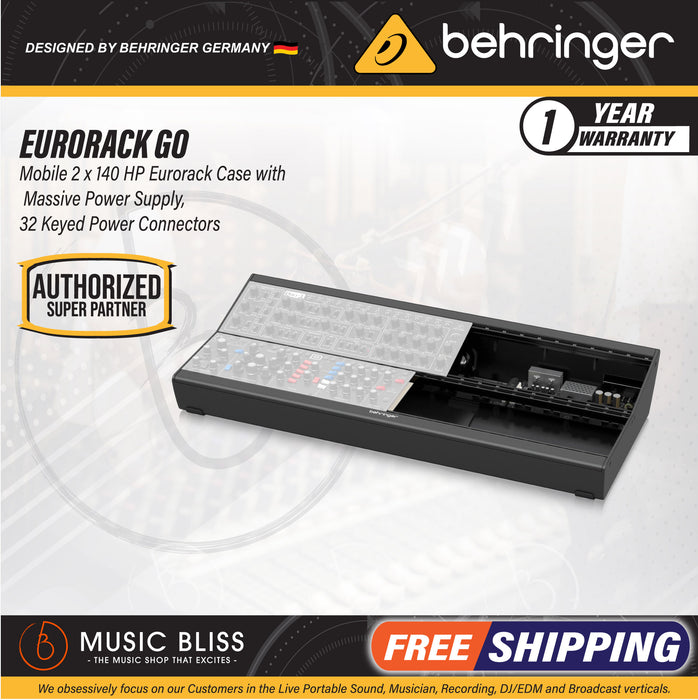 Behringer Eurorack Go Mobile 2x140 HP Eurorack Case - Music Bliss Malaysia