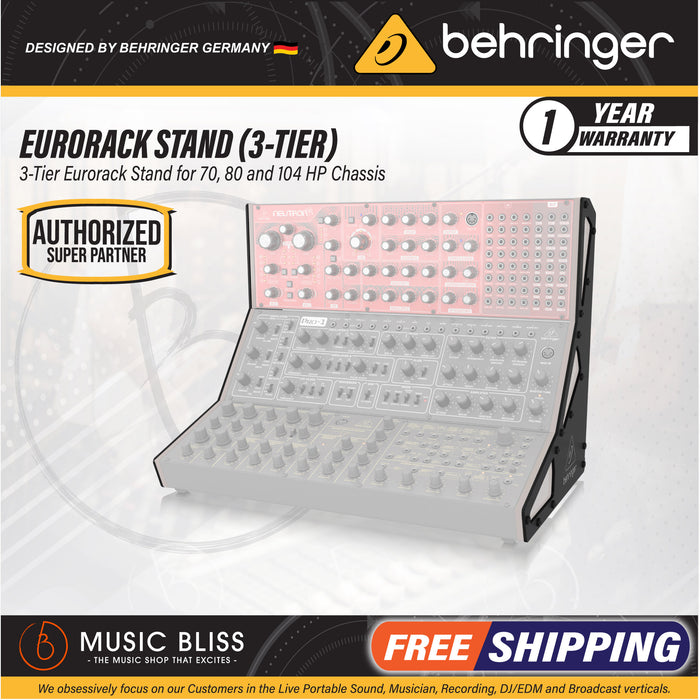 Behringer Eurorack Stand 3-Tier for 70/80 and 104 HP Cases - Music Bliss Malaysia
