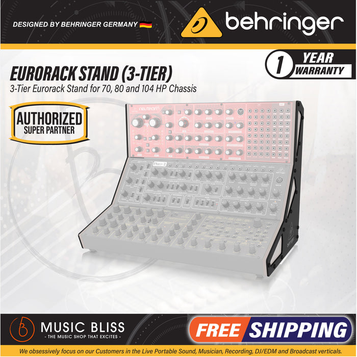 Behringer Eurorack Stand 3-Tier for 70/80 and 104 HP Cases | Music ...