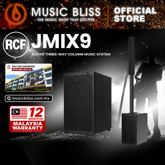 RCF EVOX JMIX9 Active 3-way Column Array with 8-channel Mixer - Black