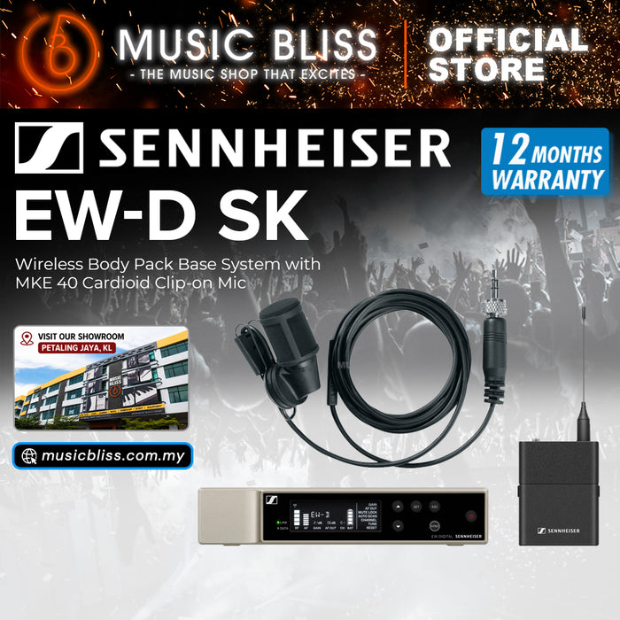 Sennheiser EW-D SK Wireless Body Pack Base System with MKE 40 Cardioid Clip-on Mic
