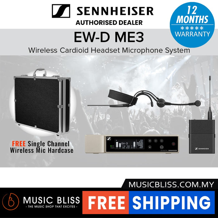 Sennheiser EW-D ME3 SET Digital Wireless Cardioid Headset Microphone System