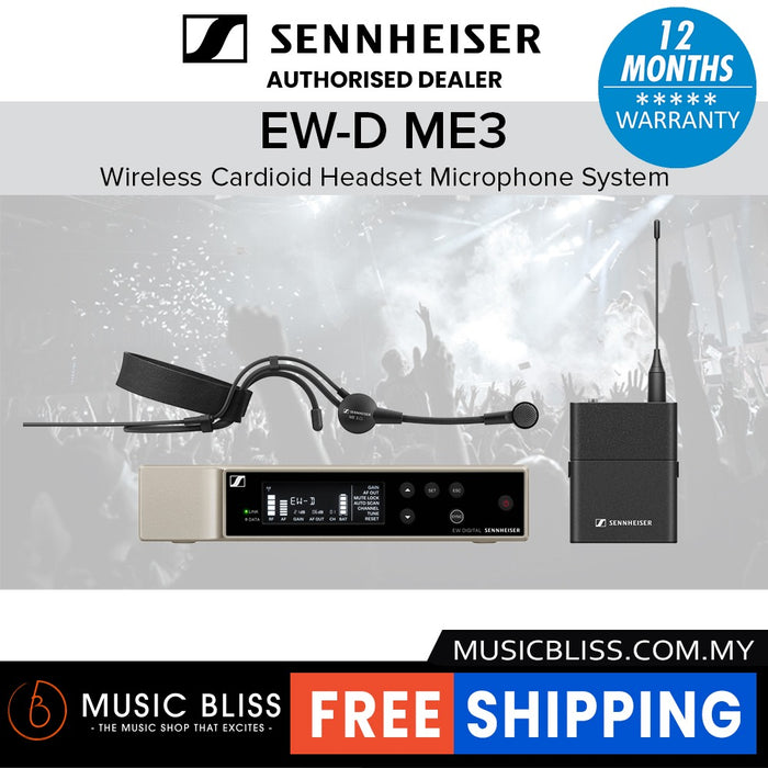 Sennheiser EW-D ME3 SET Digital Wireless Cardioid Headset Microphone System