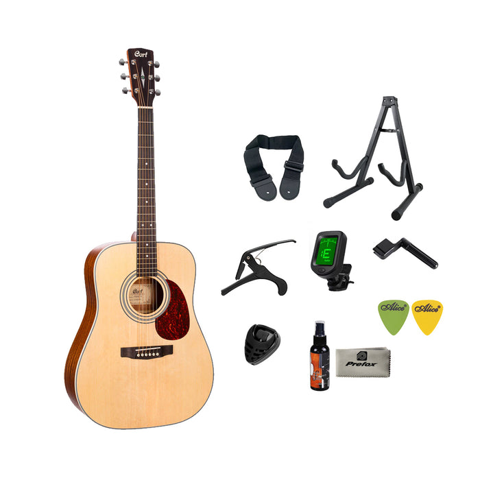 Cort Earth70 Acoustic Guitar with Bag - Open Pore