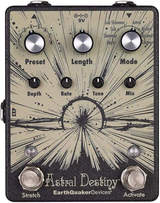 EarthQuaker Astral Destiny Octal Octave Reverberation Odyssey Limited Edition Black & Gold